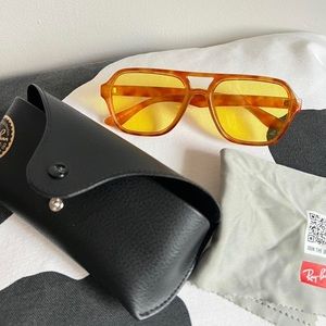 Vintage styled square aviator glasses